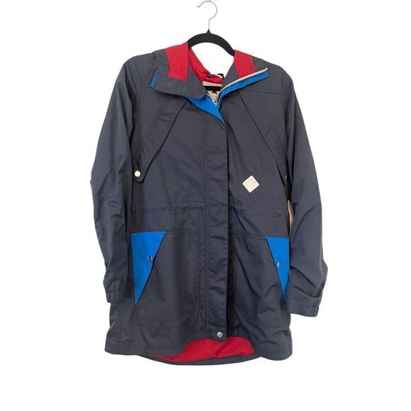 Burton Navy Blue Red DryRide Da Nang Winter Snowboard Ski Jacket Women’s Medium‎ - Picture 1 of 8